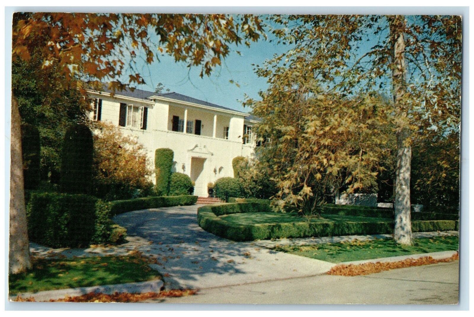 c1960's Home Of Jane Wyman Located Beverly Hills Los Angeles California Postcard