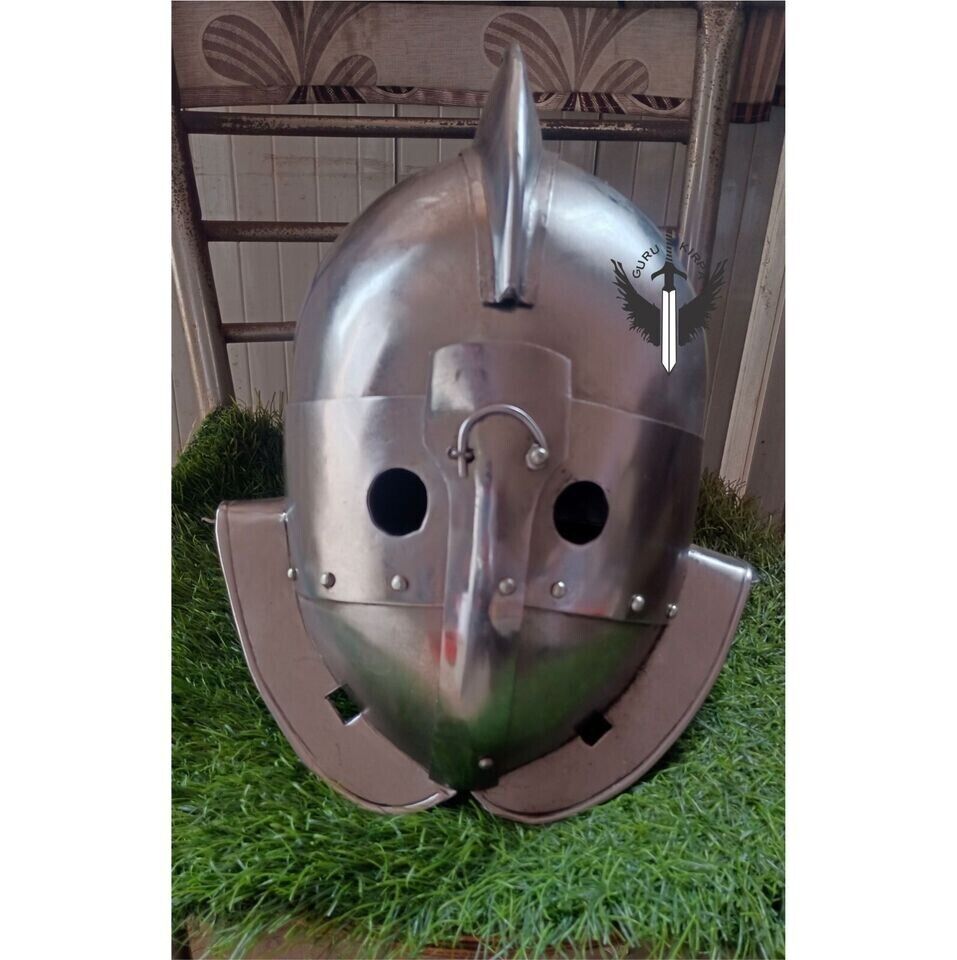 Antique Secutor Helmet | Material : Mild Steel | Secutor Helmet | 18 Gauge |