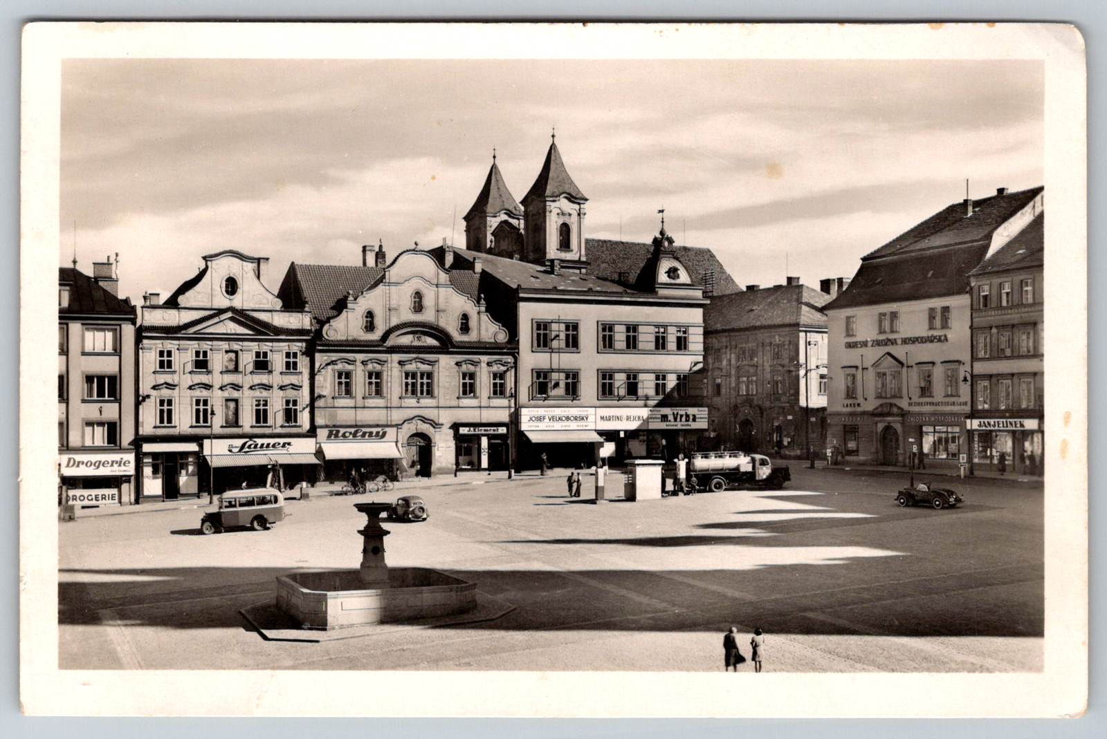 RPPC Klatovy Czech Republic Town Square Namesti Miru Bohemia Postcard RPPC Klatovy Czech Republic Town Square Namesti Miru Bohemia Postcard