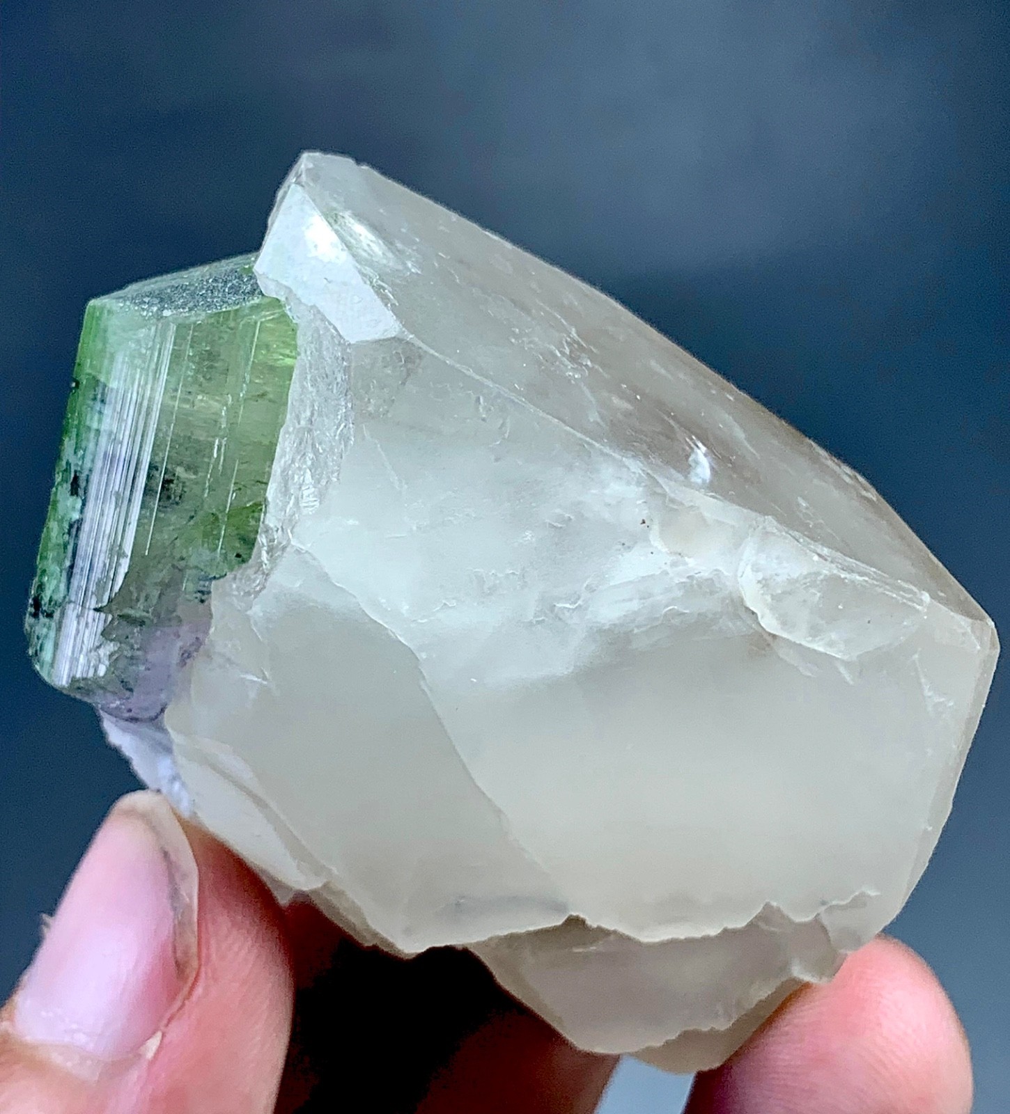 387 Carat Tourmaline Crystal with Quartz Specimen From Afghanistan 387 Carat Tourmaline Crystal with Quartz Specimen From Afghanistan