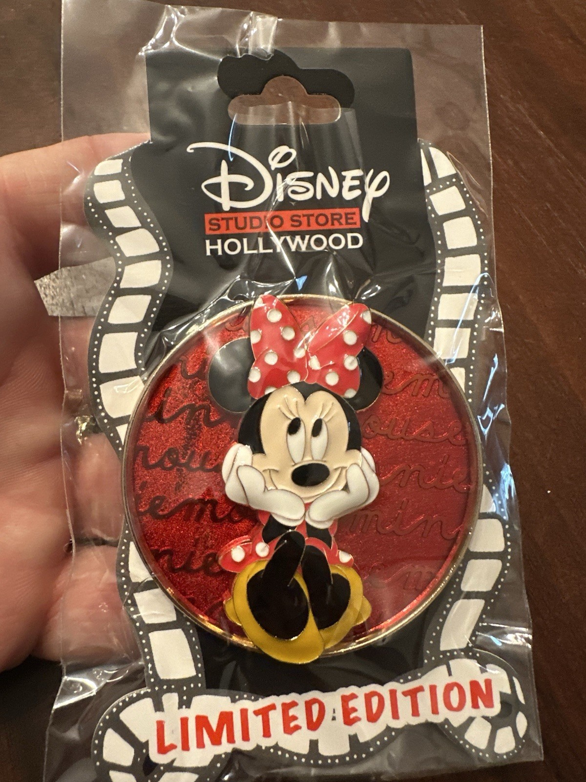 Minnie Mouse Cursive Cutie DSSH Disney Studio Store Hollywood Large LE Pin Minnie Mouse Cursive Cutie DSSH Disney Studio Store Hollywood Large LE Pin