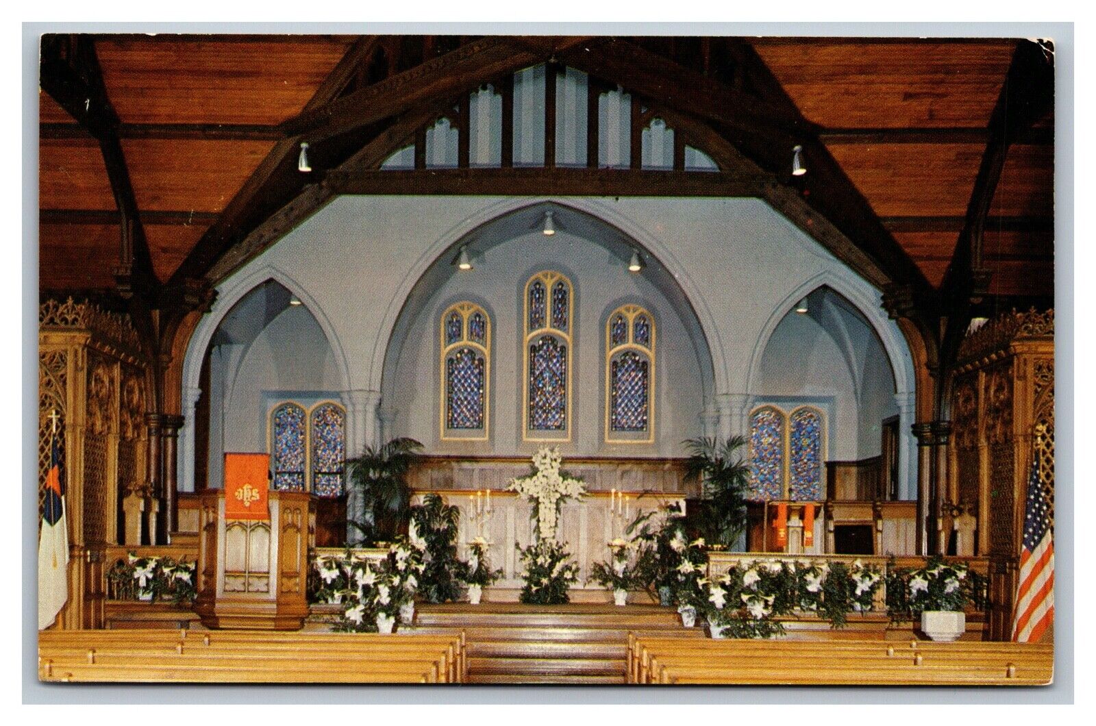 Mount Vernon, NY New York, Community Church at the Circle Easter Chrome Postcard