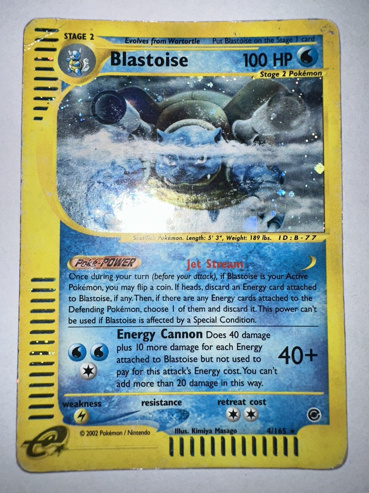 Blastoise 4/165 Expedition Base Set Holo Rare 2002 English 