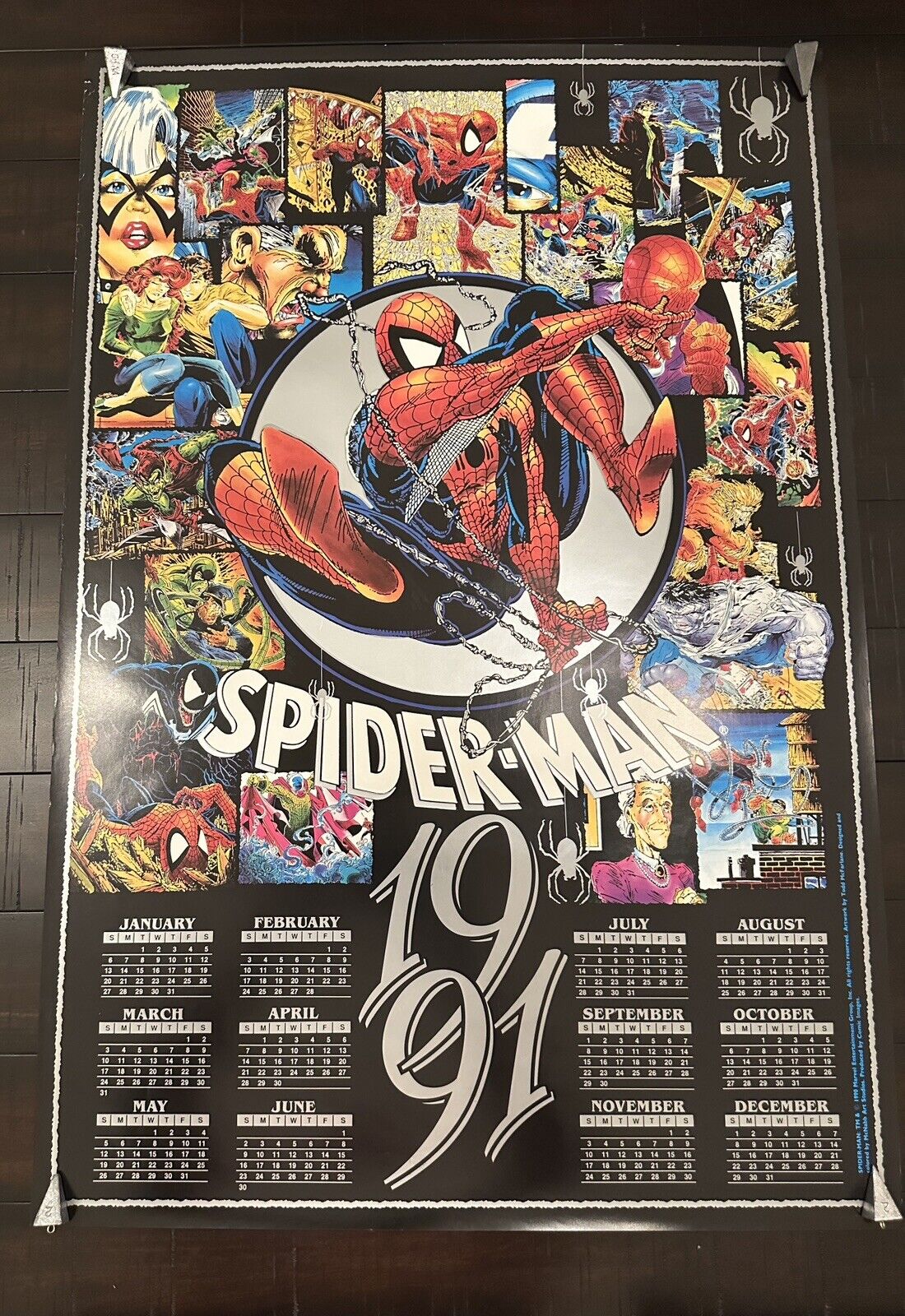 Todd McFarlane: Marvel Spider-man Calendar Poster 1991 - Amazing 300 301 316