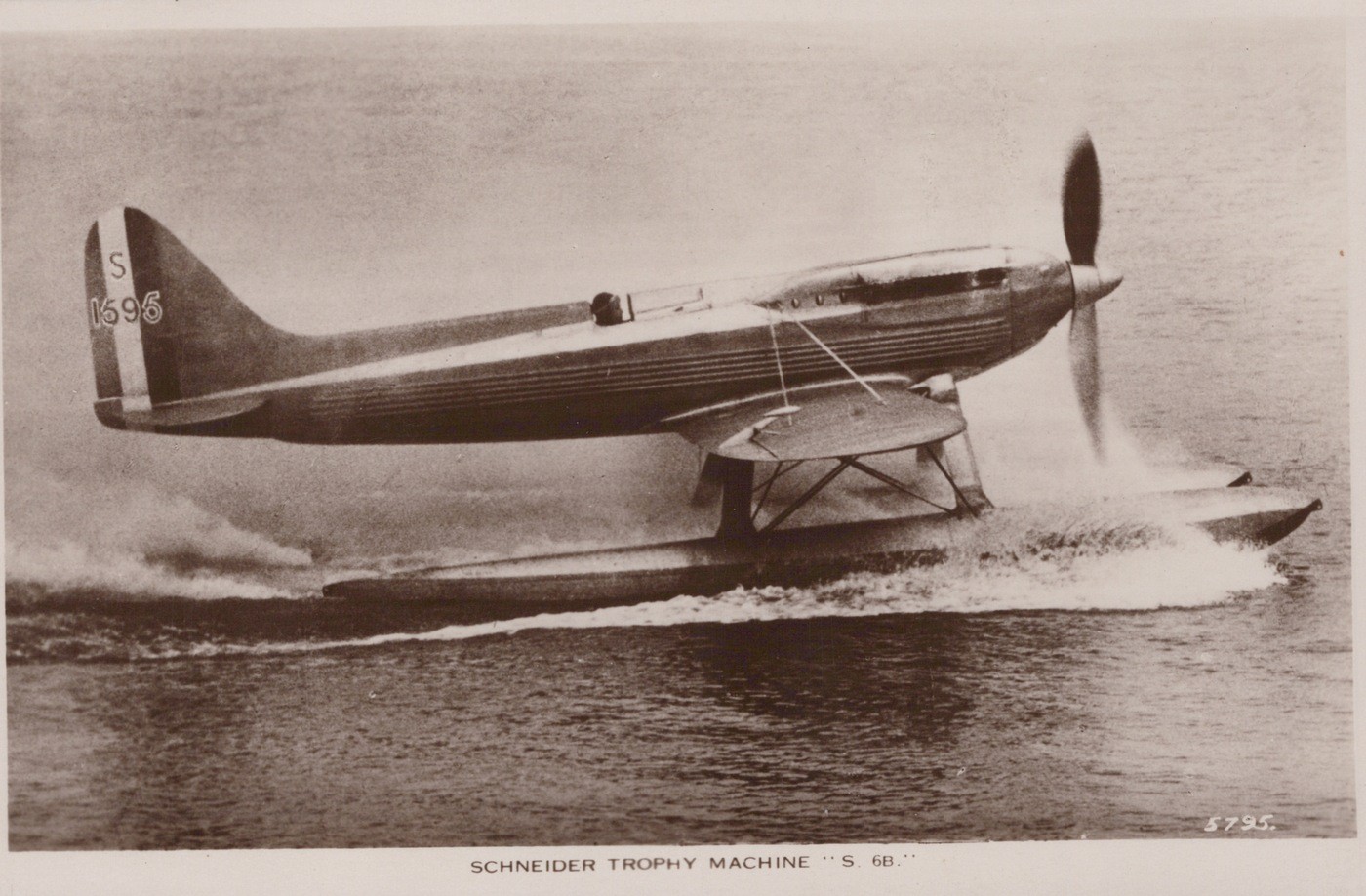S.6B Schneider Trophy Machine Mitchell Early Aviation 1931 - RPPC Photo Postcard