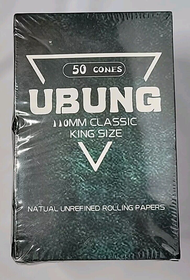 UBUNG 110 MM Classic King Size (50 Cones) Natural Unrefined Rolling Papers      
