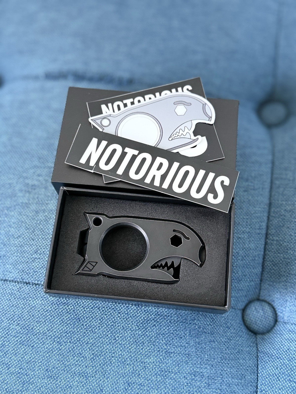 Notorious EDC Big Poppa Blackwashed Titanium Black Cerekote Notorious EDC Big Poppa Blackwashed Titanium Black Cerekote