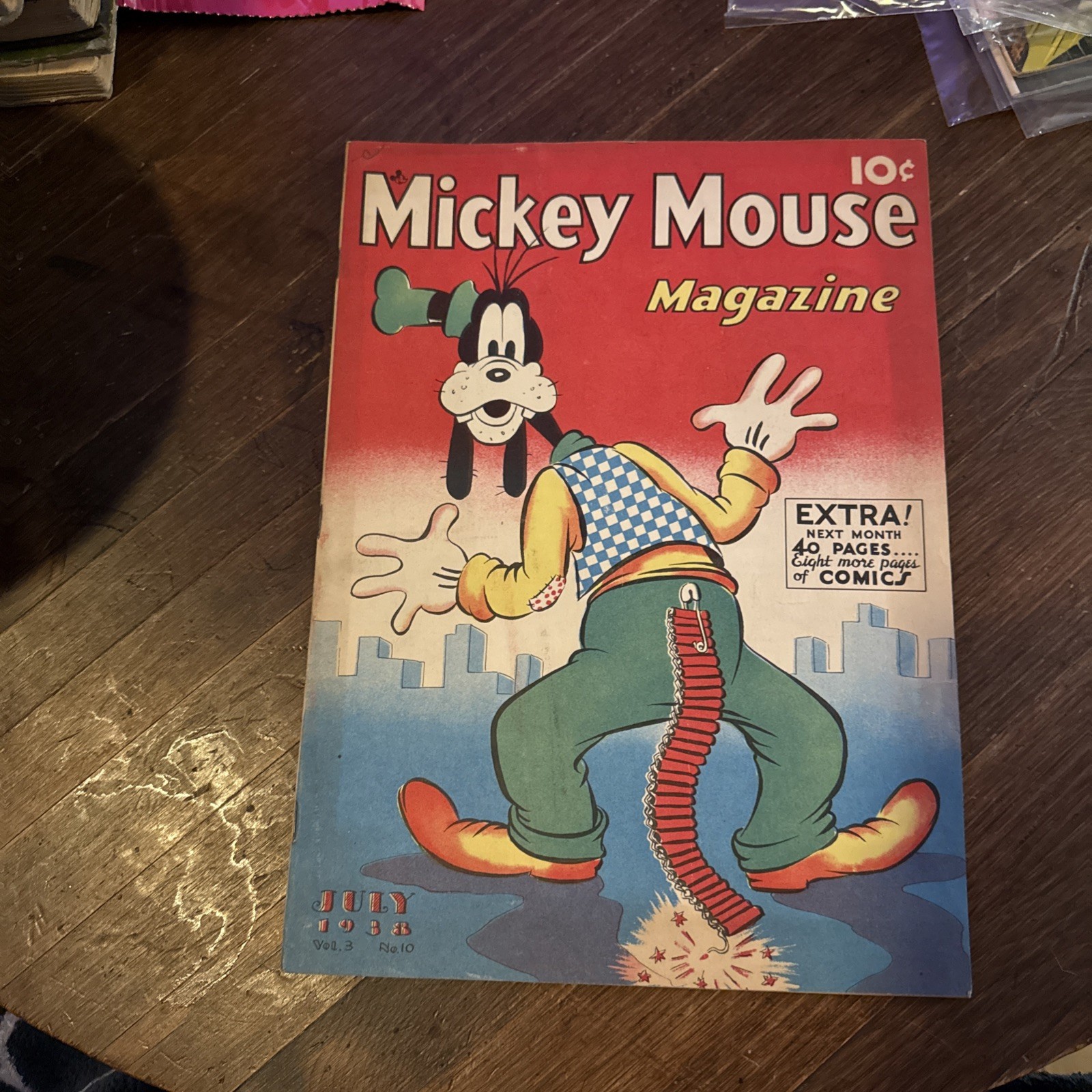 RARE July 1938 Mickey Mouse Magazine Featuring Goofy RARE July 1938 Mickey Mouse Magazine Featuring Goofy