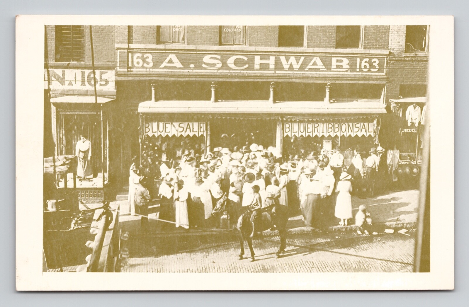 163 A. SCHWAB Beal St. Memphis TN General Store Museum Postcard Lithograph