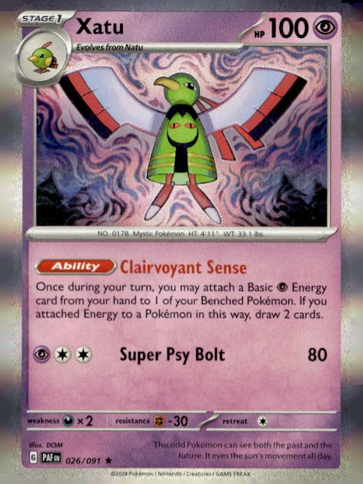 SV: Paldean Fates #026/091 Xatu Holo SV: Paldean Fates #026/091 Xatu Holo