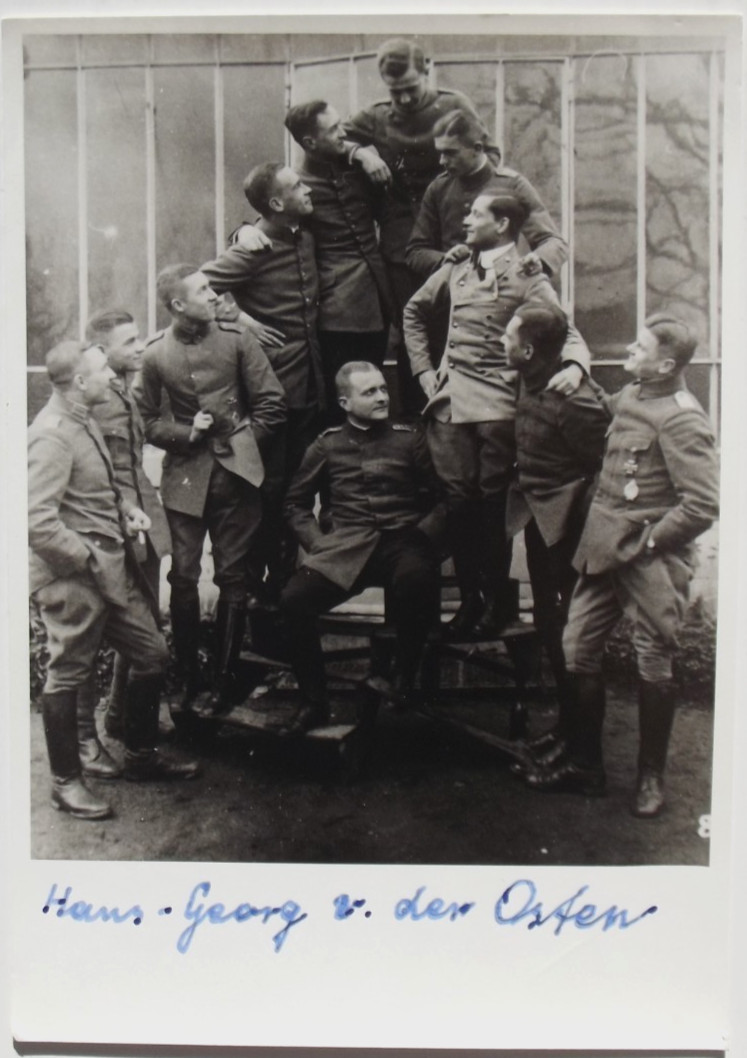 Hans-Georg von der Osten Signed Photograph German WWI Ace Pilot & Luftwaffe Rare