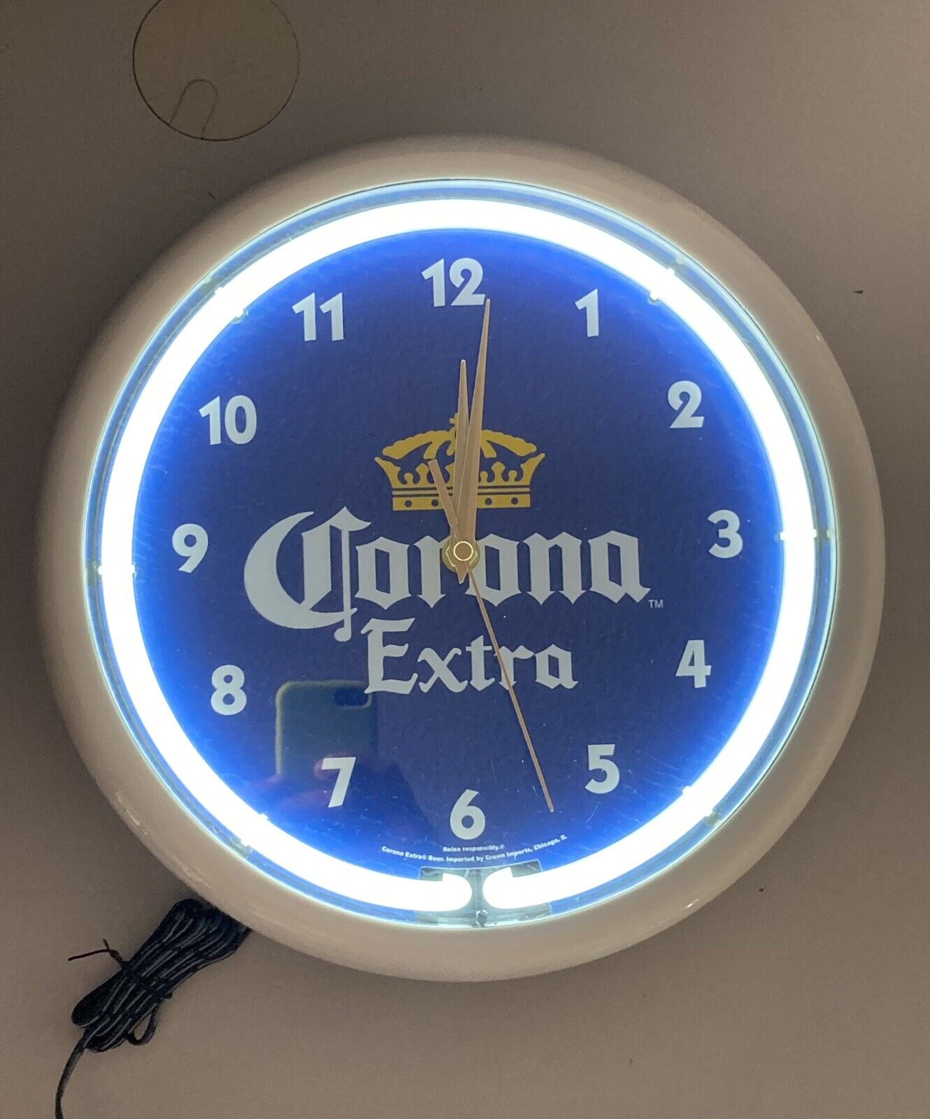 🔥 NEW Corona Extra Neon Clock Beer Sign Dive Bar Neon White Light