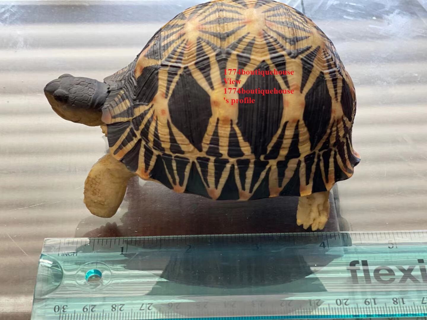 Lifelike Very Cute Radiated Tortoise Statue Reptile resin Figure Decor 5 inch Lifelike Very Cute Radiated Tortoise Statue Reptile resin Figure Decor 5 inch