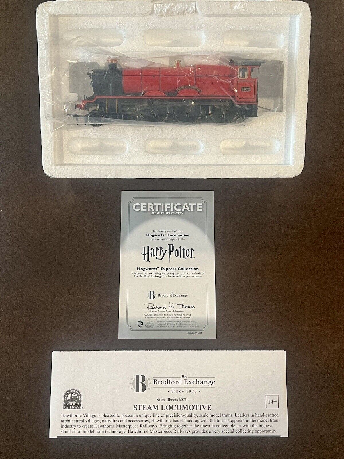 New Bradford Exchange Hogwarts Locomotive - Only Opened To See What Was Inside