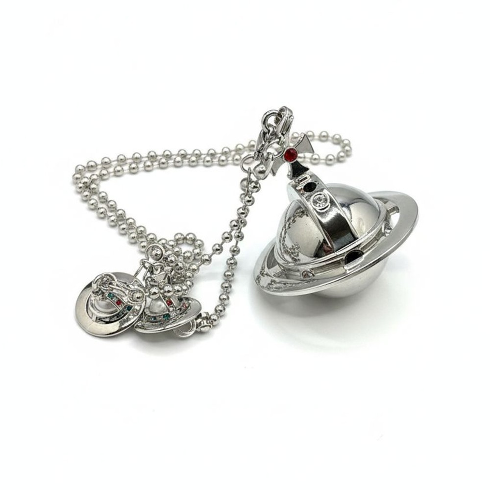 *US Seller* Vivienne Westwood Nana Orb shape Lighter/silver/ With Chains in Box