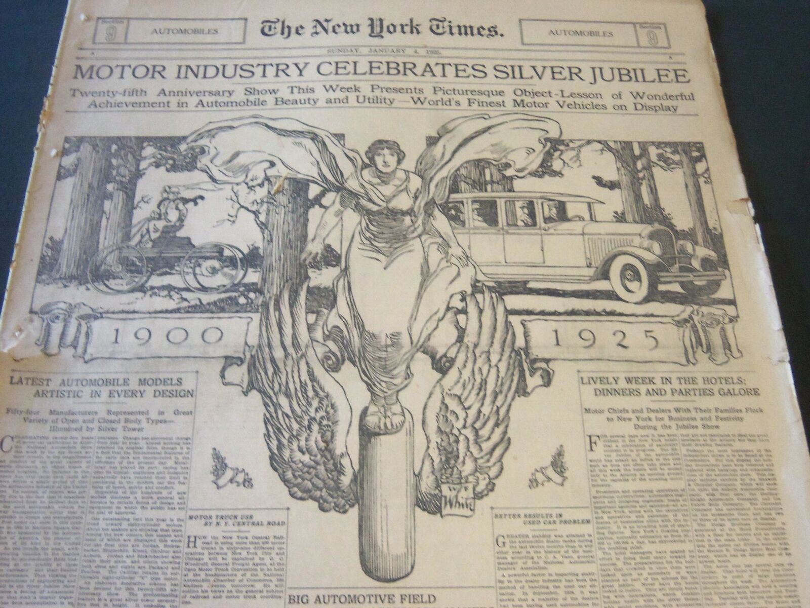 1925 JANUARY 4 NEW YORK TIMES AUTOMOBILE SECTION - MOTOR INDUSTRY - NT 6301