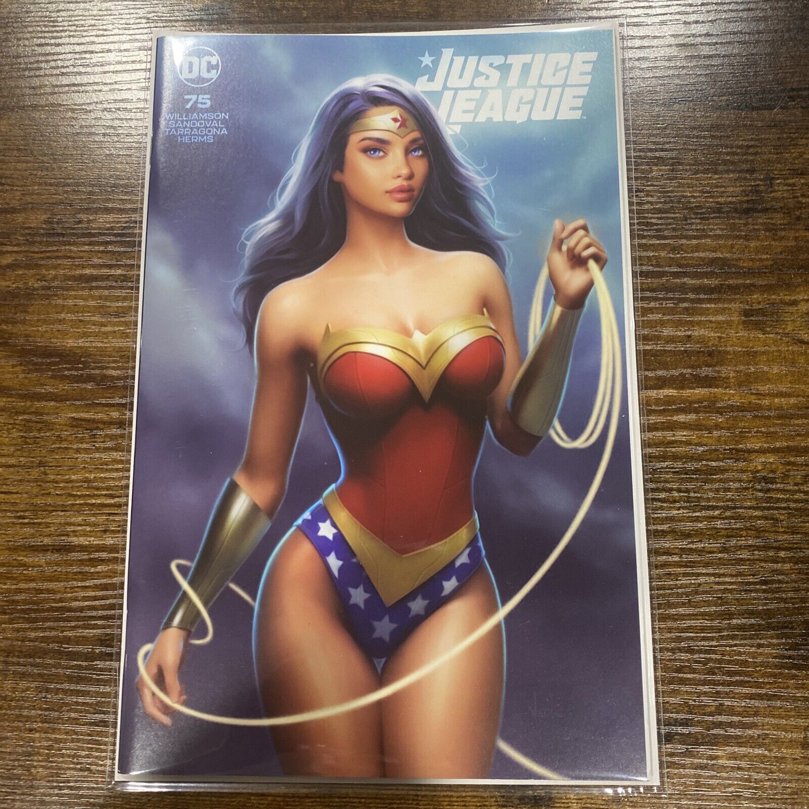 JUSTICE LEAGUE #75 * NM+ * WILL JACK WONDER WOMAN TRADE VARIANT A 🔥🔥🔥