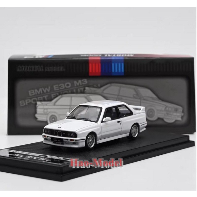 Mortal 1/64 BMW M3 E30 Sport White Alloy Diecast Adult Display Car Model