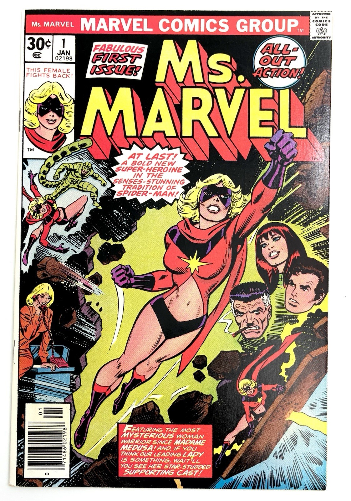 Ms. Marvel #1 1977 8.5 VF+ π 1st Ms. Marvel Carol Danvers Ms. Marvel #1 1977 8.5 VF+ π 1st Ms. Marvel Carol Danvers
