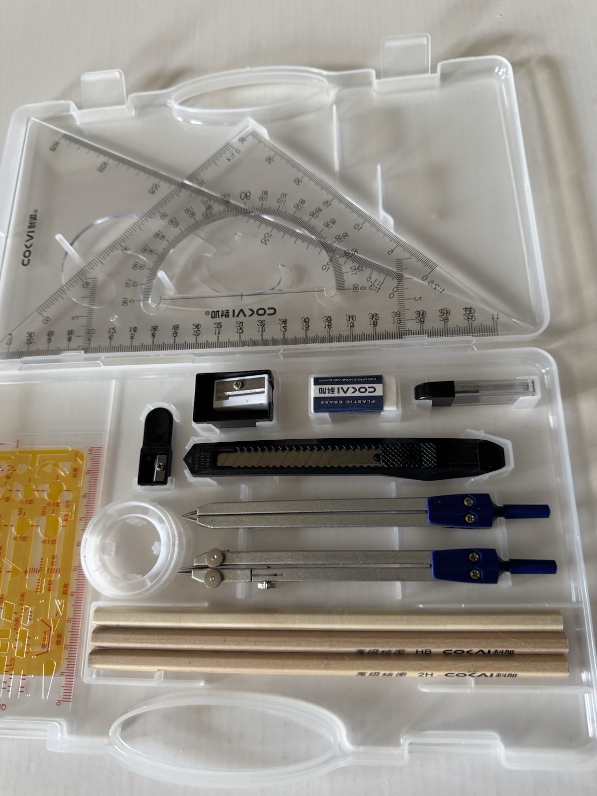 Bargain drafting kit in Plastic Case NEW Shipping Included