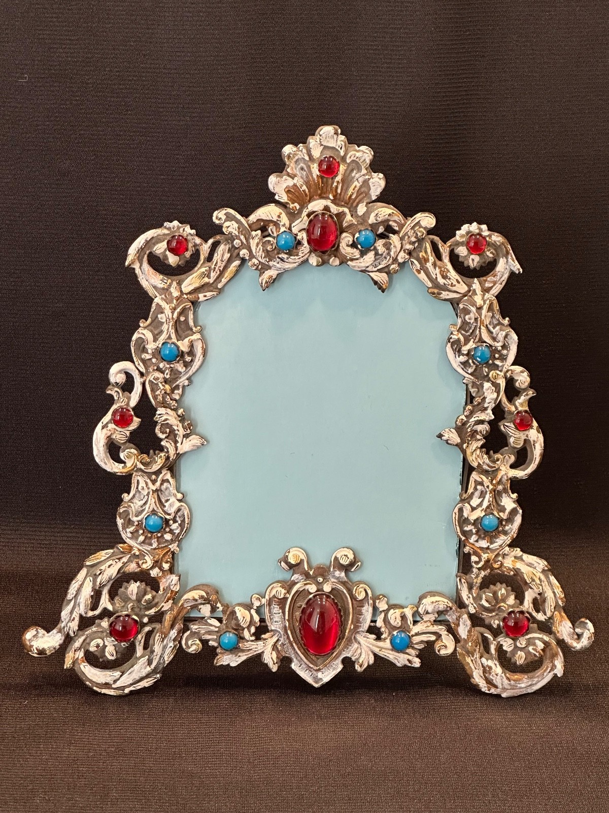 FABULOUS  ANTIQUE HUNGARIAN JEWELED FRAME (8