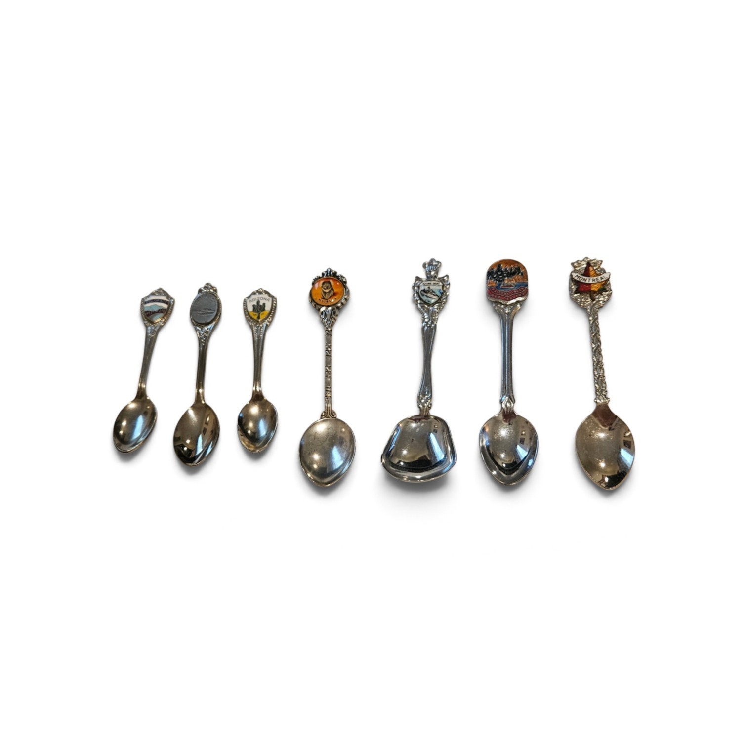 Lot Of 7  Vintage Collector Spoons From 1975 - 1991