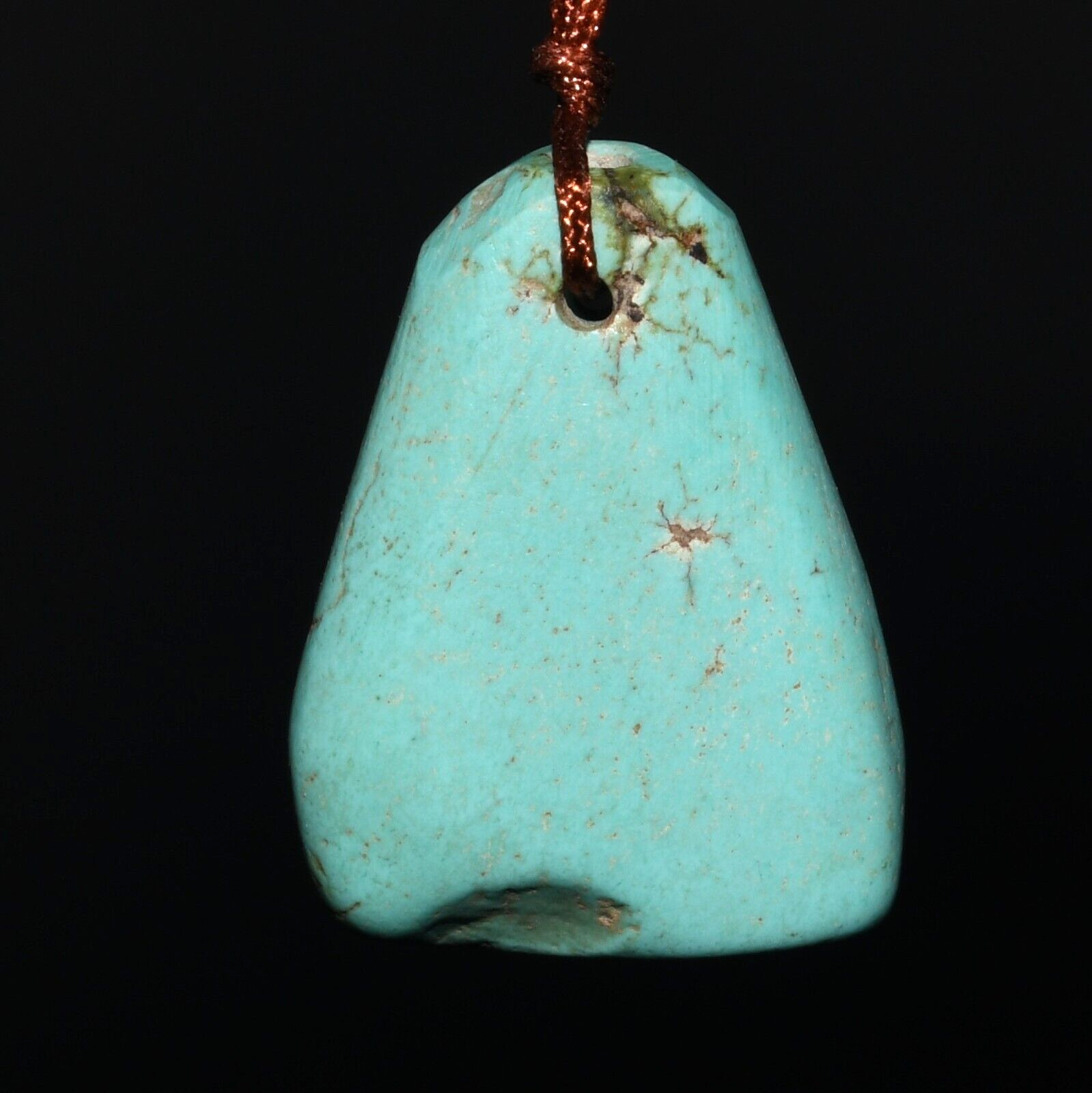 Authentic Ancient Roman Turquoise Stone Bead Amulet Circa 1st - 2nd Century AD