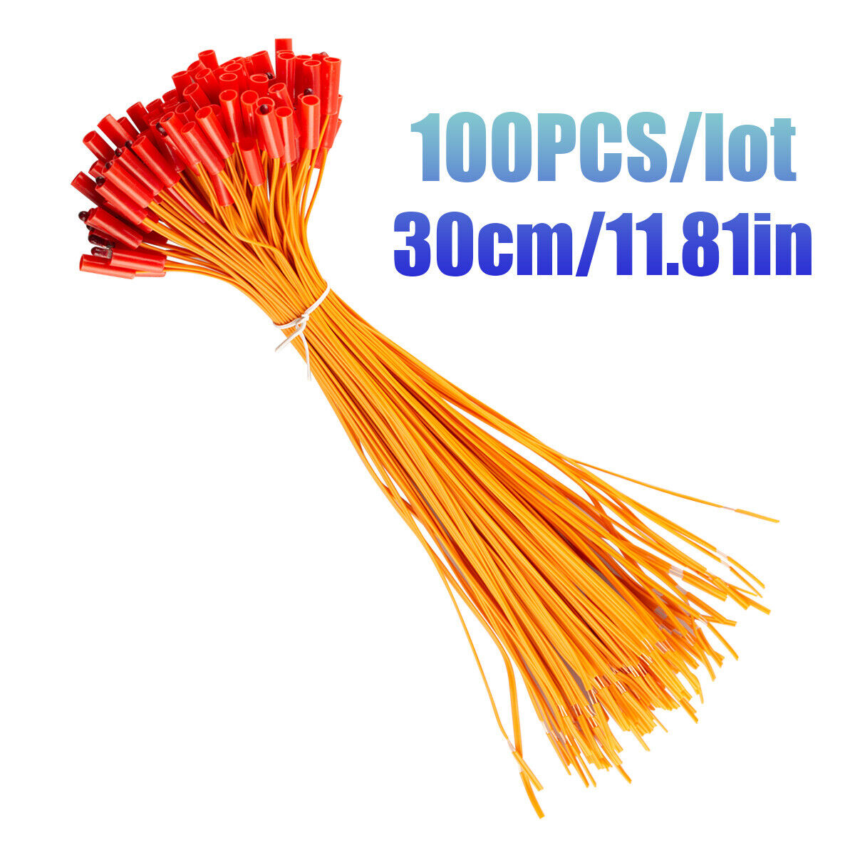 100pc/Lot 11.81in Copper Remote Firework Firing System Connect Wire Orange Line