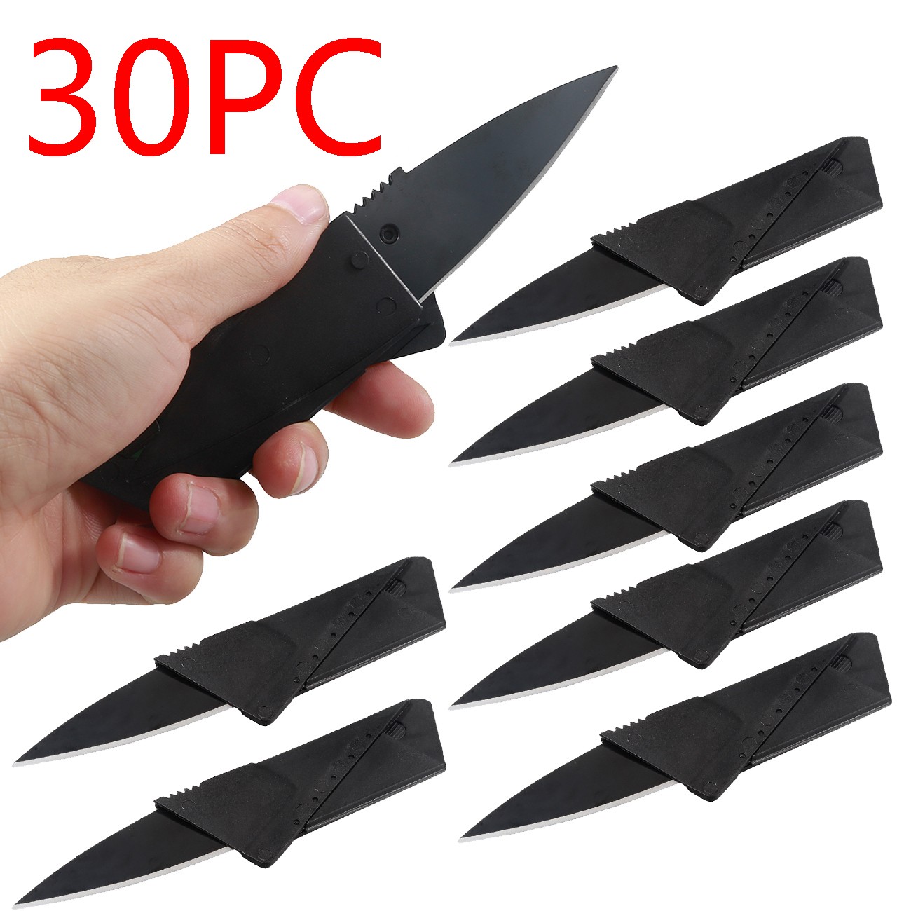 30PACK Credit Card Knives Folding Wallet Ultra-Thin Pocket Survival Micro Knife