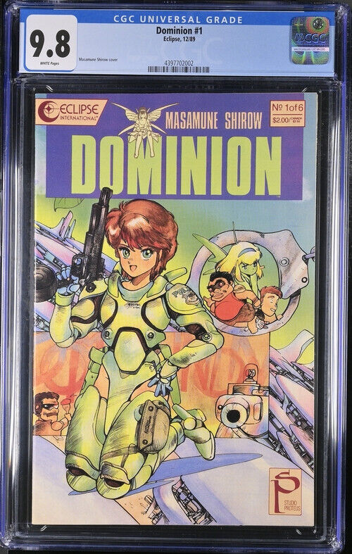Dominion #1 CGC 9.8 - Eclipse International Manga 1989 Shirow Masamune VHTF Key