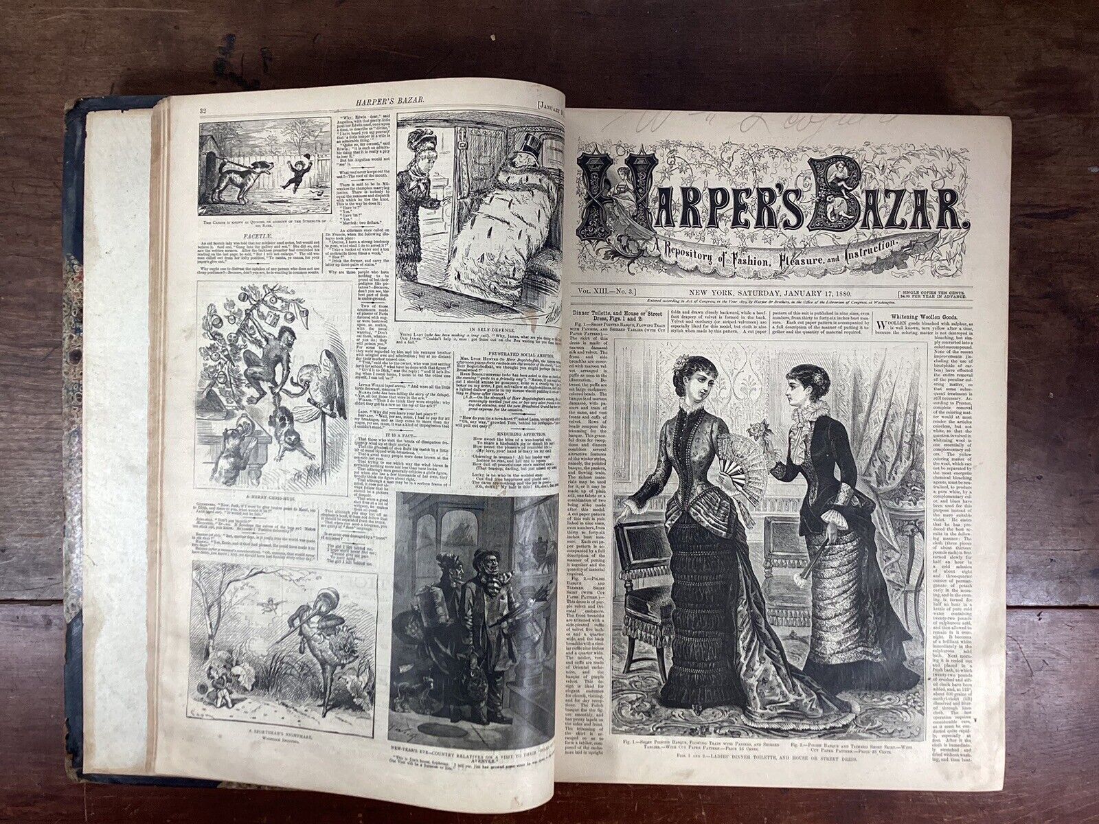 1880 Harper’s Bazar Bound Jan-Dec Vol XIII No 1-52 