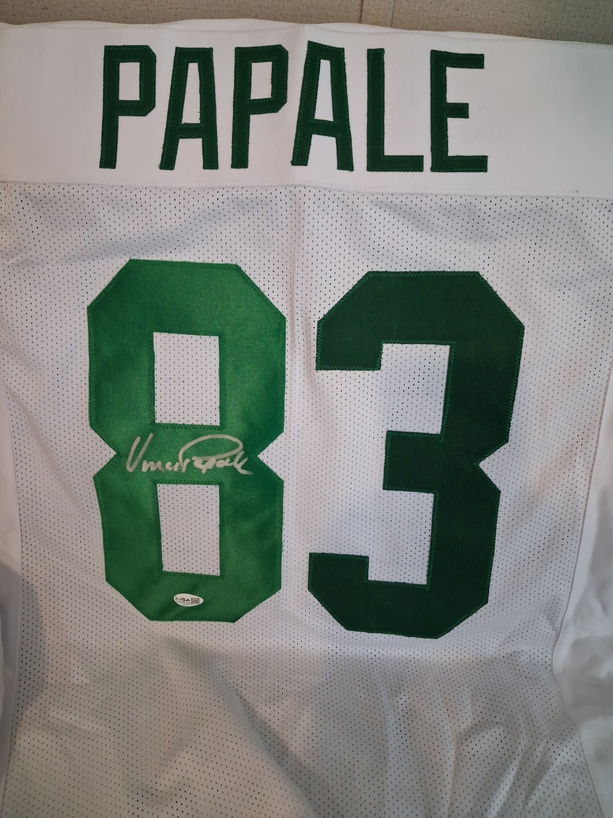 Vince Papale Signed Philadelphia Eagles Football Jersey AUTO JSA COA Sz XL