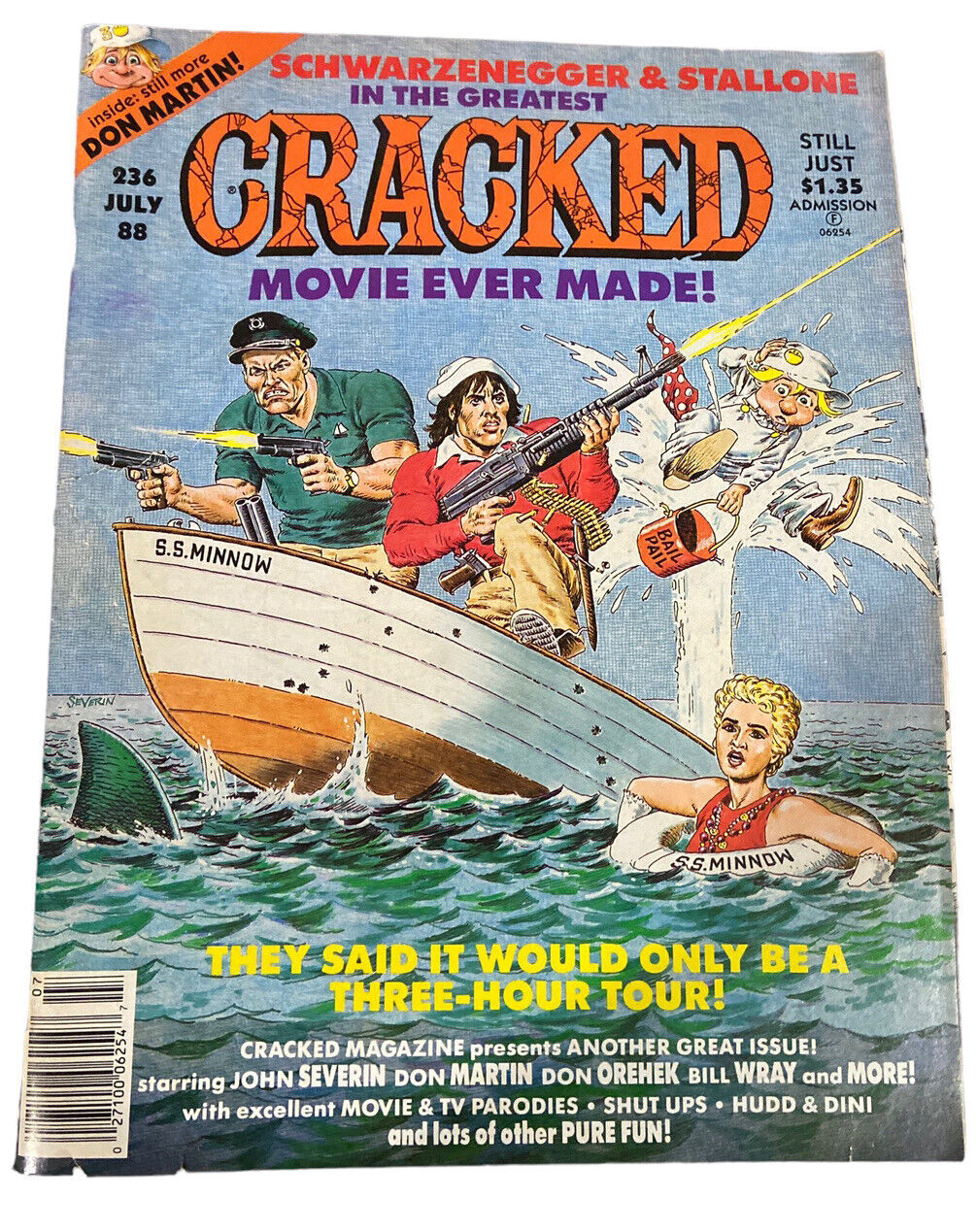 Cracked Magazine #236 July 1988 Schwarzenegger Stallone Greatest Movie Ever Made