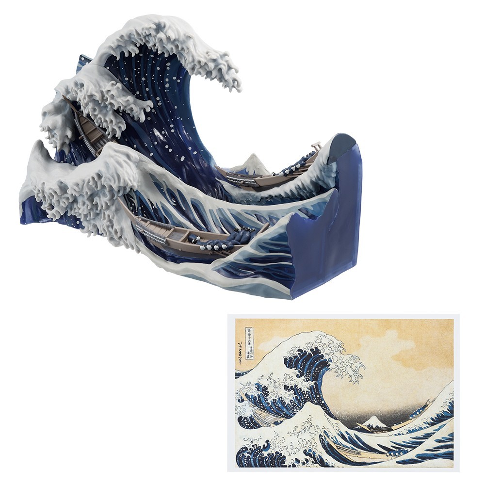 BANDAI Ichiban Kuji Katsushika Hokusai Last One Prize Great Wave Diorama w/Card
