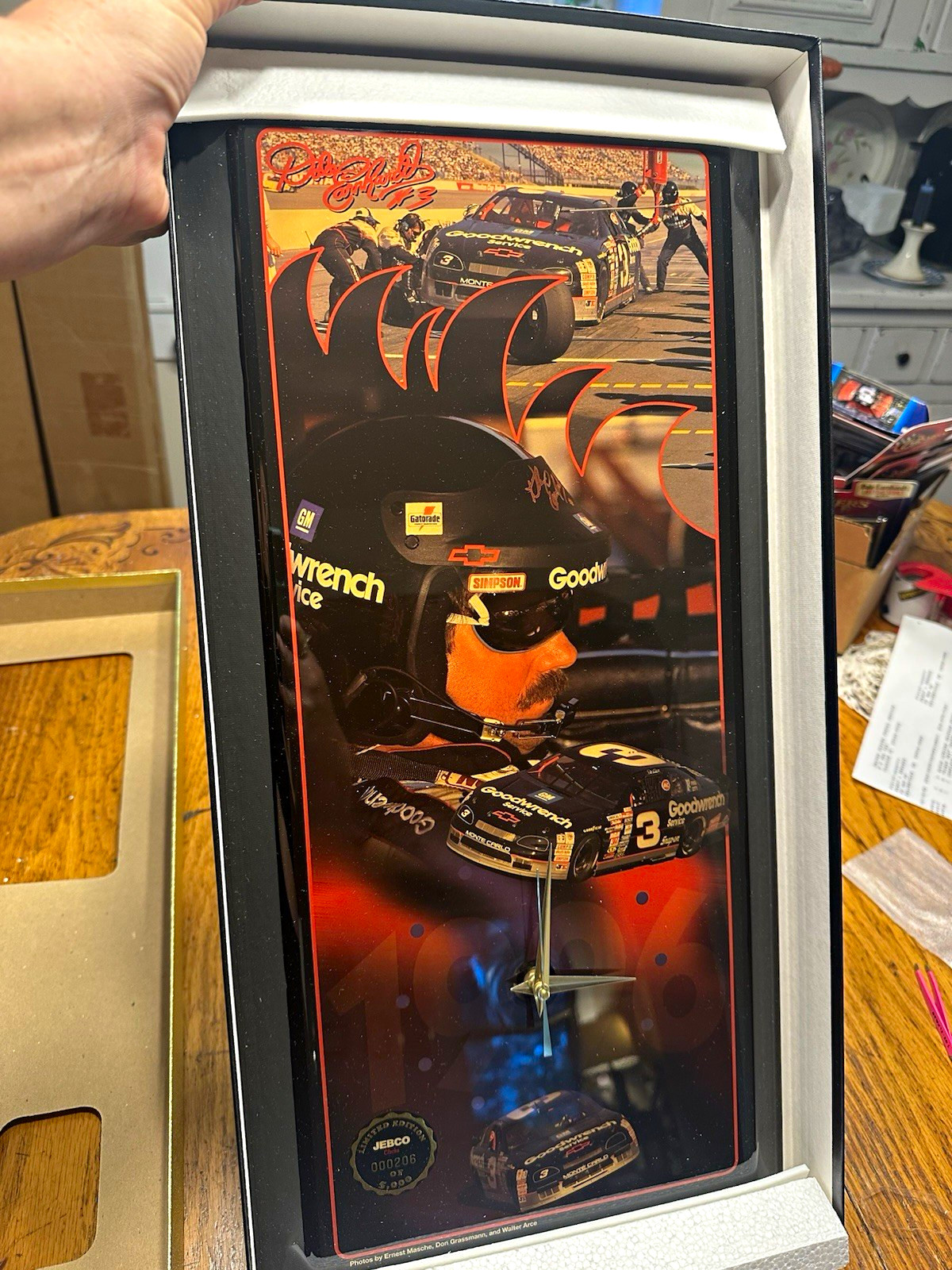 Jebco Dale Earnhardt 1996 Limited Edition Wall Clock #00206/5000 w/ Box