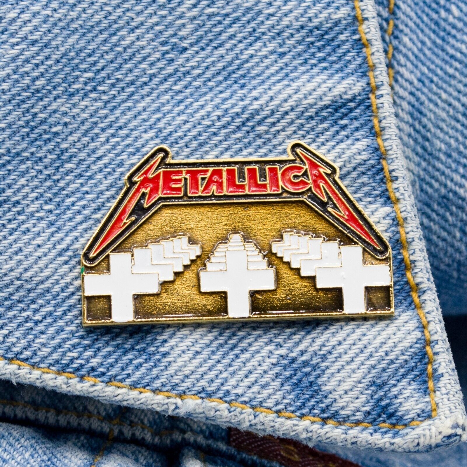 Metallica Metal Pin, Master of Puppets (1986). Thrash Metal. Button badge.