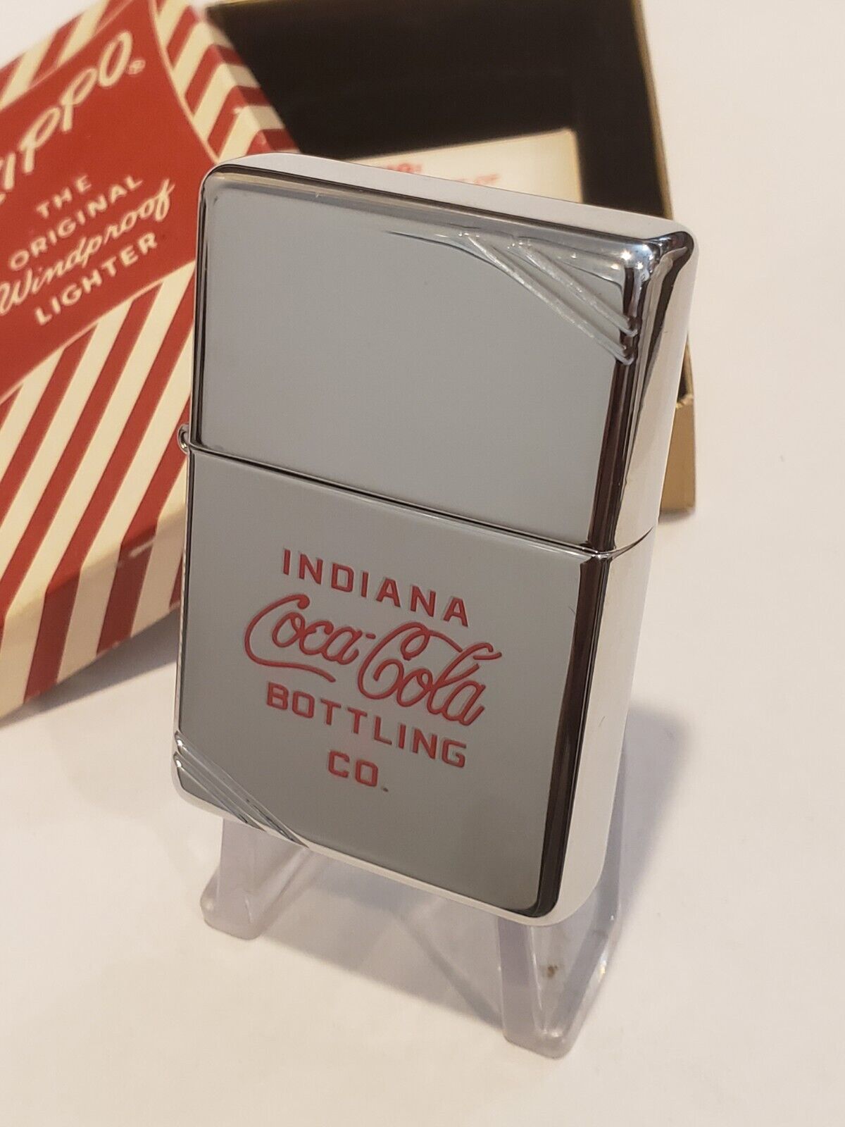 Rare COCA COLA Vintage Series Zippo Lighter INDIANA BOTTLING Coke Bottle MINT
