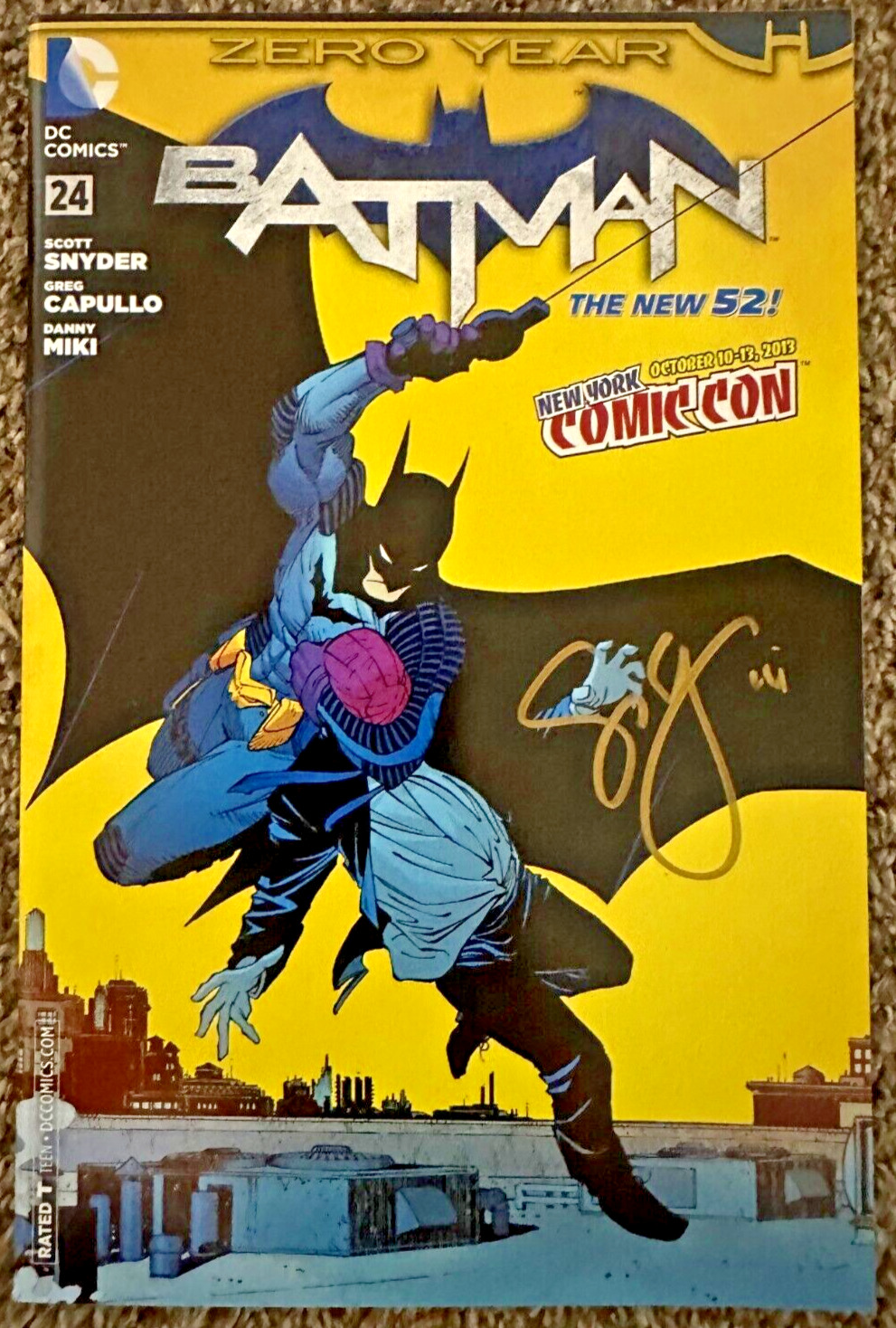 BATMAN #24 (Vol. 2, 2013) by Scott Snyder, NYCC Variant, Signed By Snyder