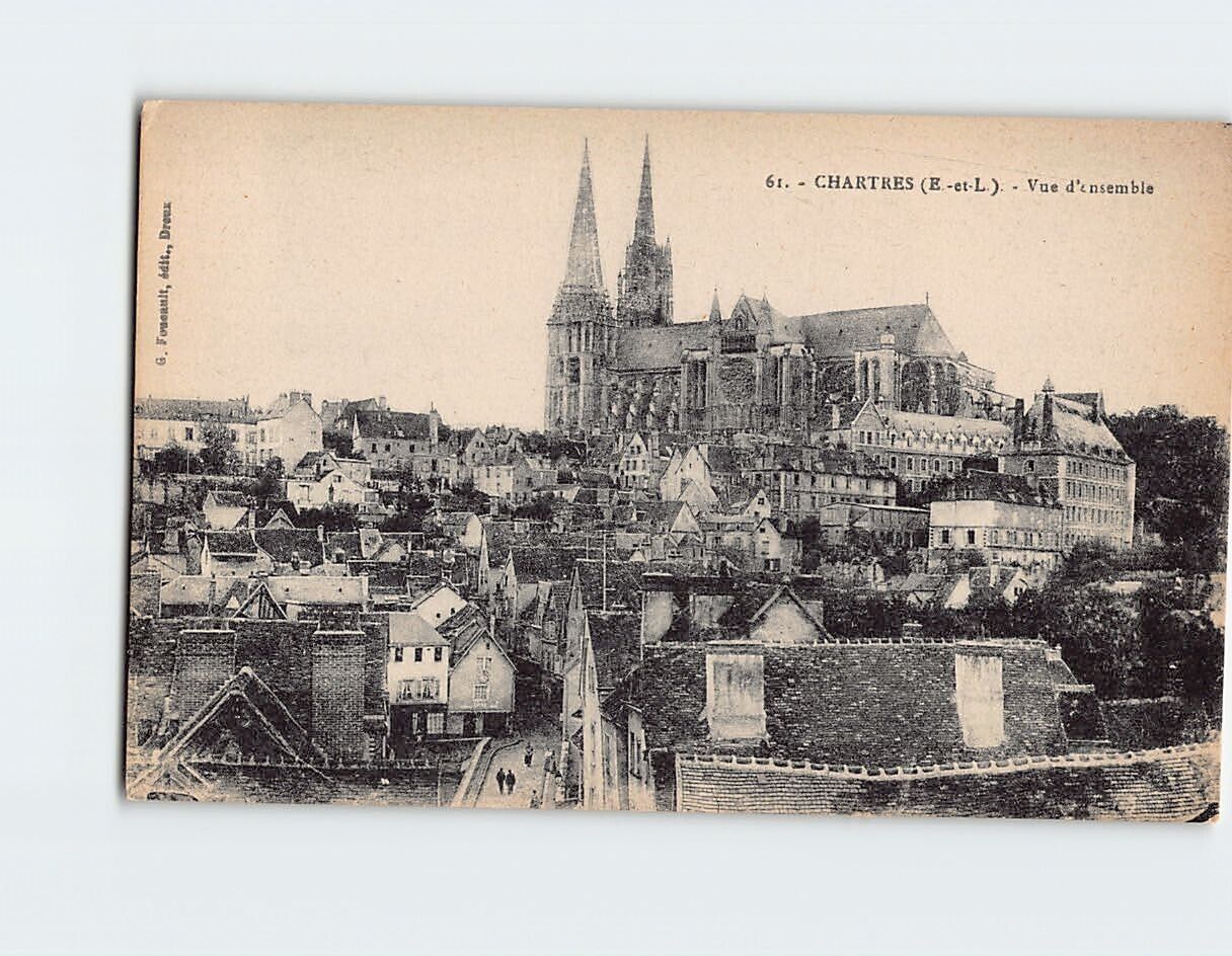 Postcard Vue d\'ensemble, Chartres, France