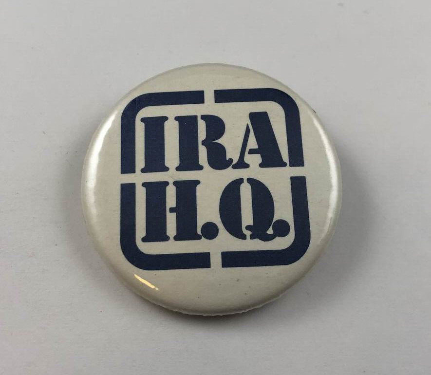 Vintage IRA H.Q. Button, Pinback Vintage IRA H.Q. Button, Pinback