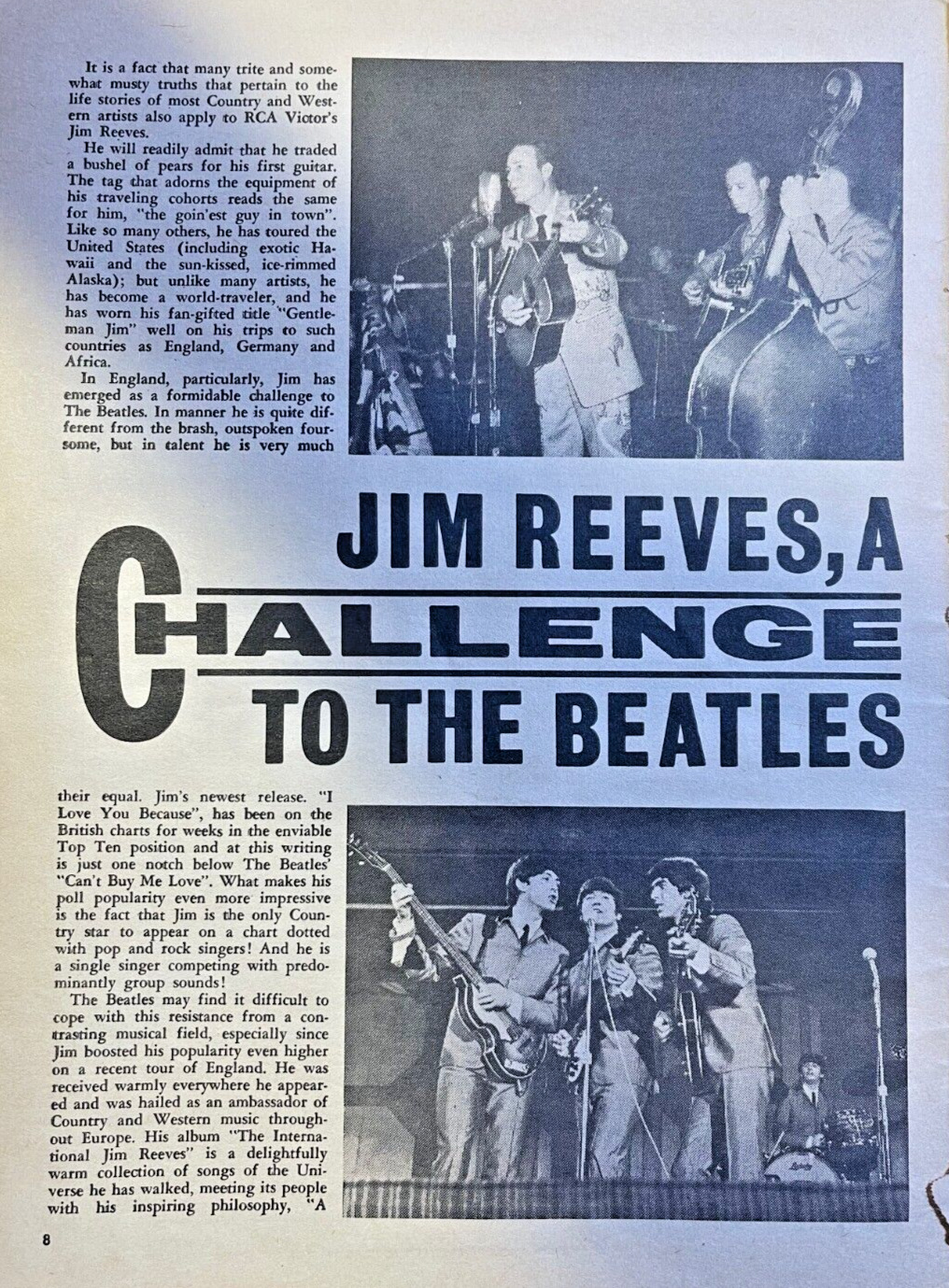 1964 Country Singer Jim Reeves