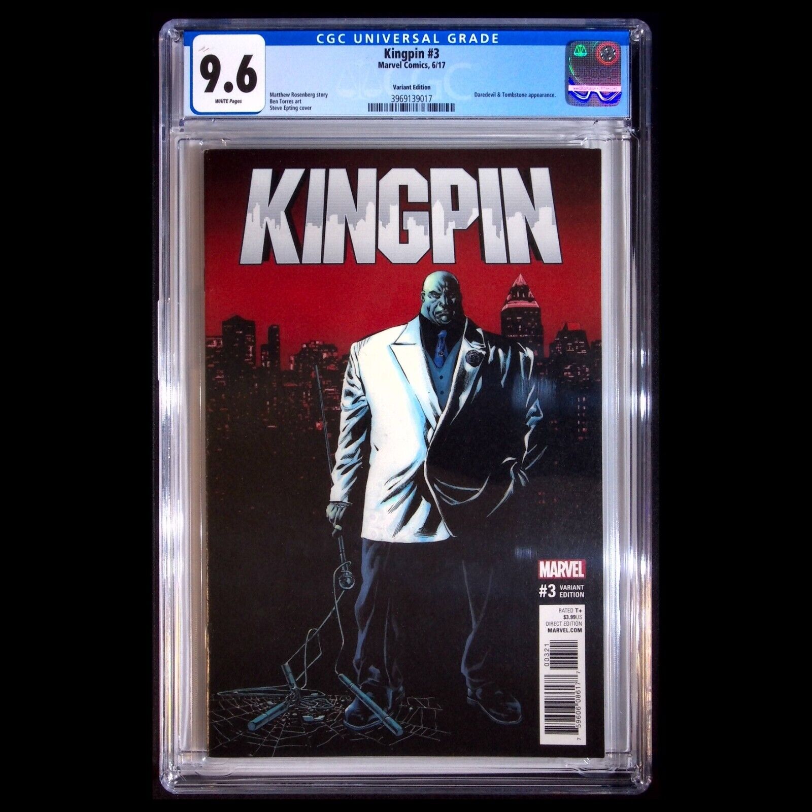 Kingpin #3 - Marvel 2017 - variant - Daredevil appearance  - CGC 9