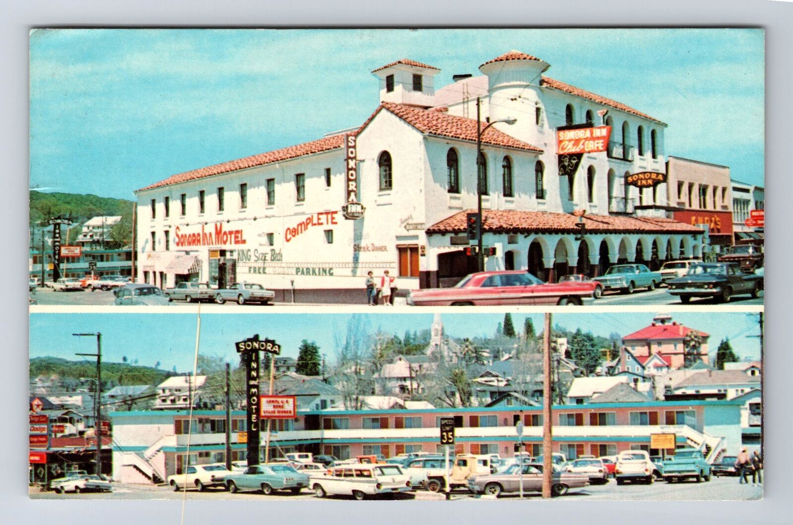 Sonora CA-California, Sonora Inn, Advertisement, Antique, Vintage Postcard