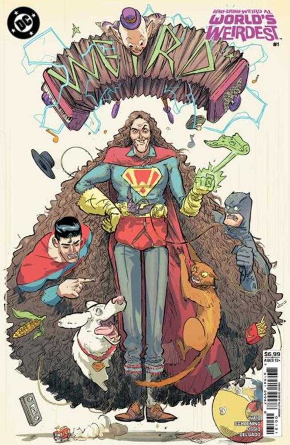 Batman Superman Weird Al Worlds Weirdest #1 (One Shot) Cover C Riley Rossmo Card