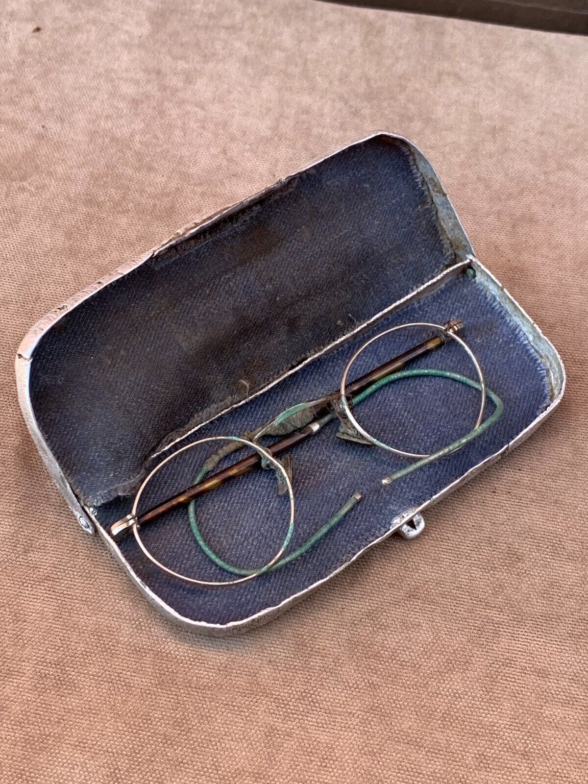 WW2. WWII. German glasses captured by a Red Army soldier. Wehrmacht.