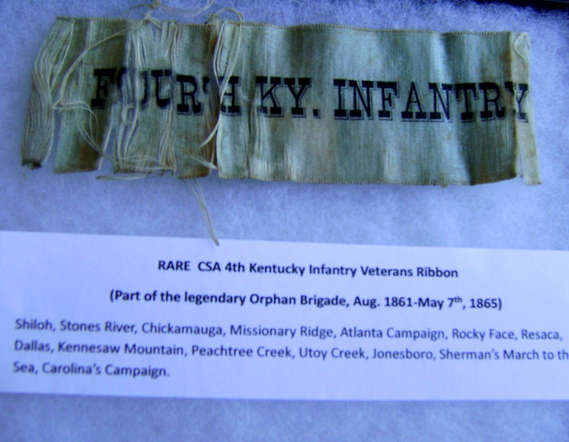 4th KENTUCKY INFANTRY Reunion Confederate Civil War Ribbon UCV