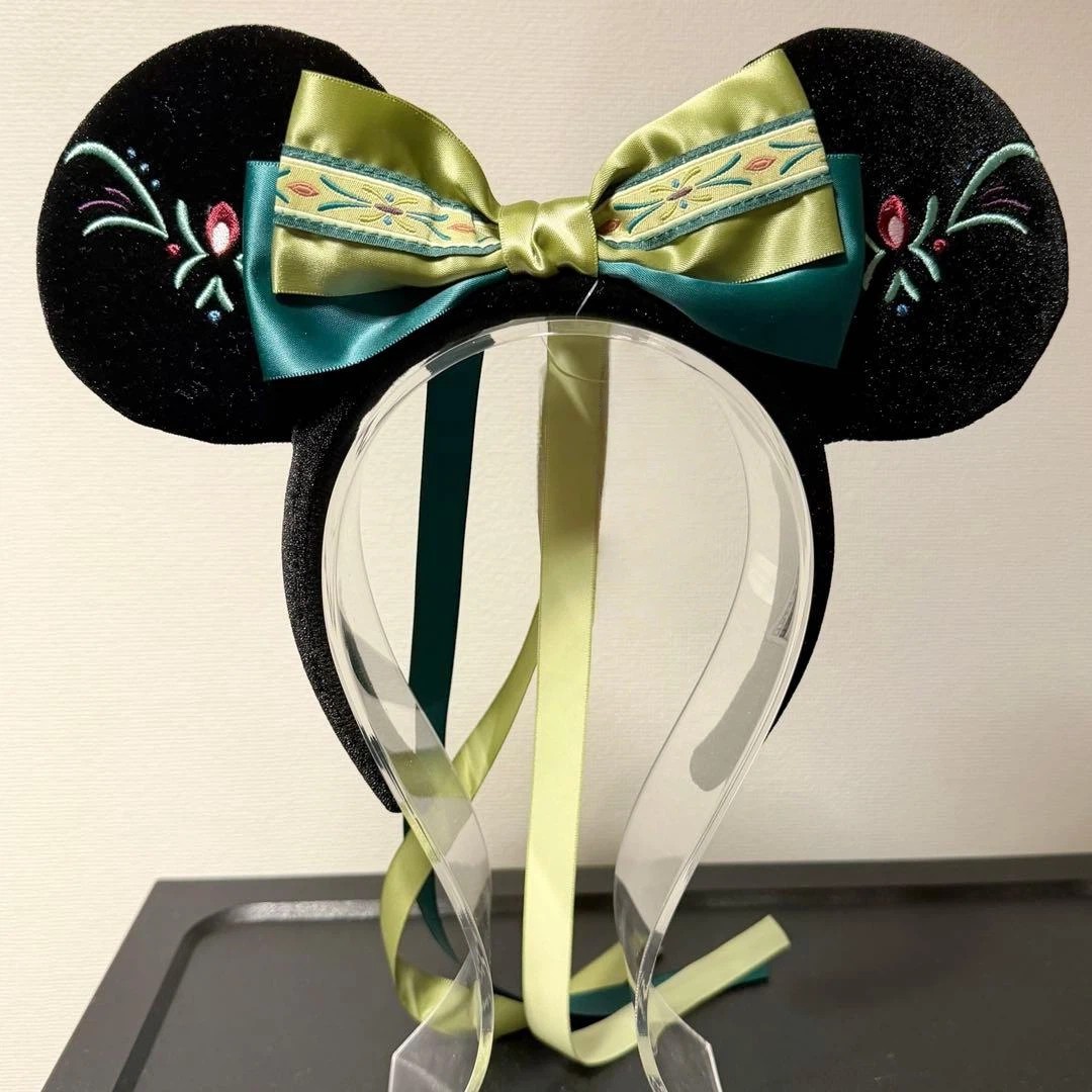 Disney Parks Frozen Anna Fantasy Springs Green Minnie Mouse Ear Headband NWT