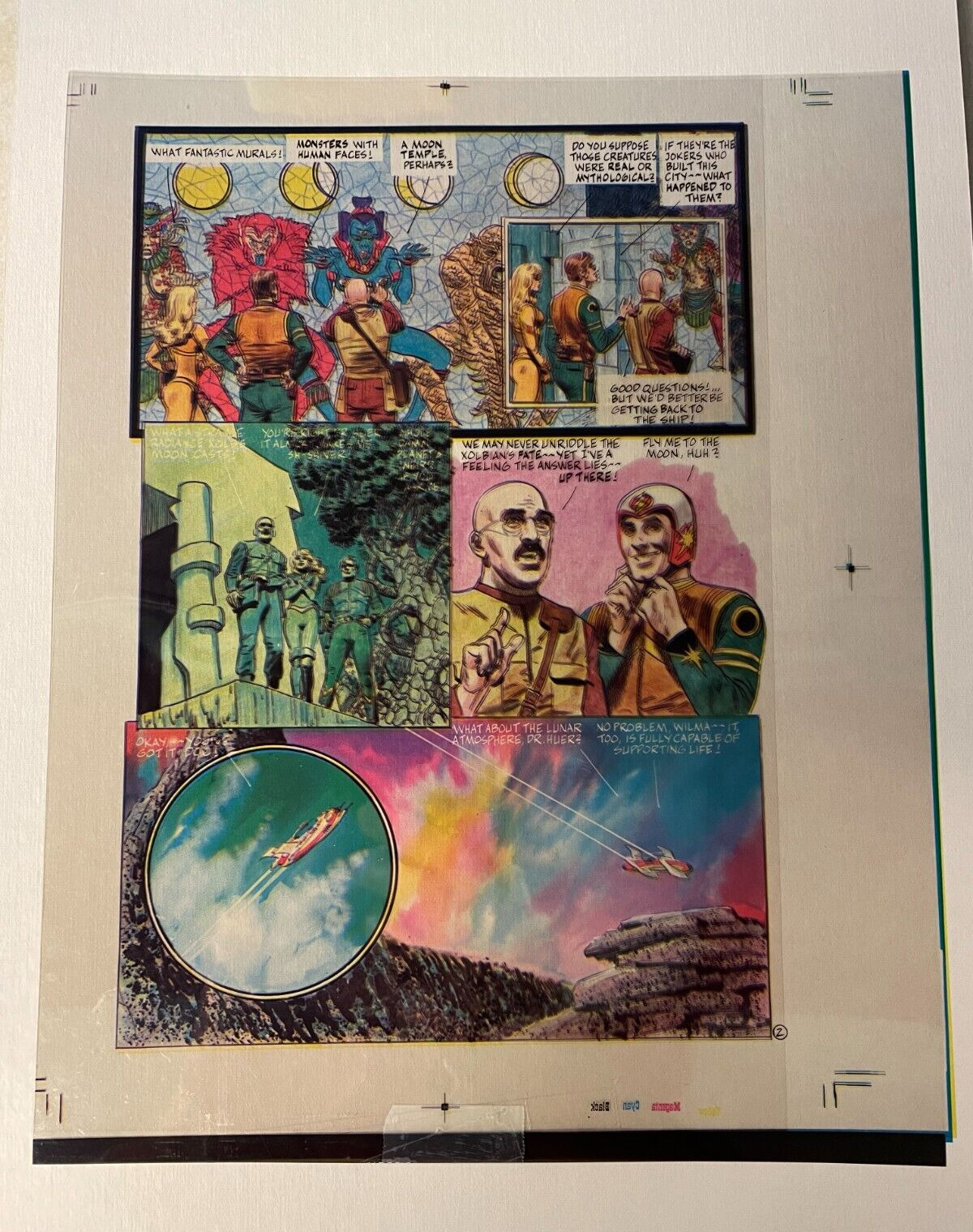 BUCK ROGERS heavy metal mag ART 4 color acetate 1979 GRAY MORROW MOON OF MADNESS