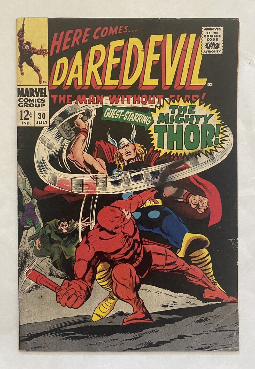 Daredevil #30 (Marvel Comics, 1967) 1st Thor Teamup/Crossover | VG (4.0)