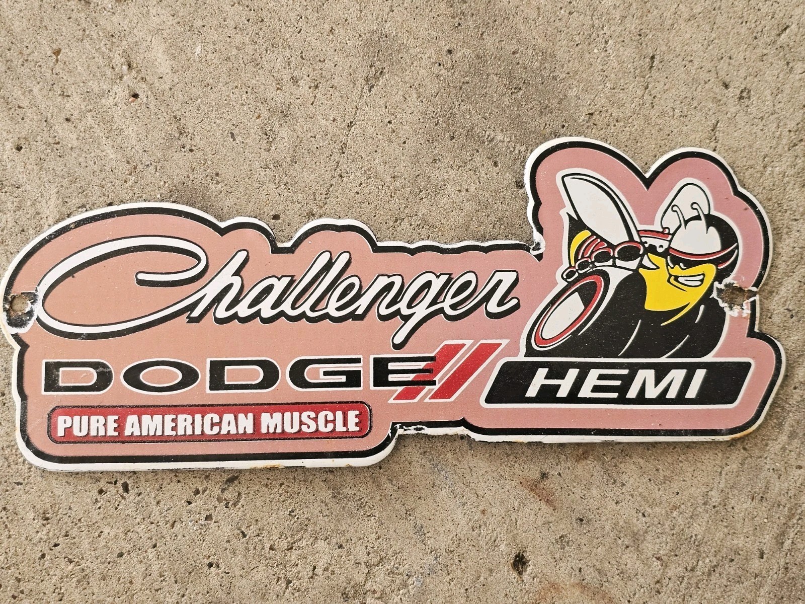 VINTAGE DODGE HEMI DEALERSHIP PORCELAIN SIGN 12 VINTAGE DODGE HEMI DEALERSHIP PORCELAIN SIGN 12